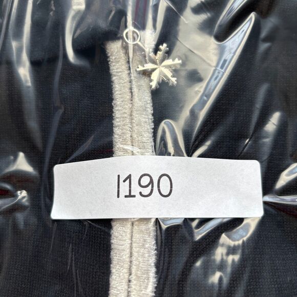 Designers Originals Full Zip Sweater Lightweight Snowman Snowflake Large I190 - Picture 2 of 8